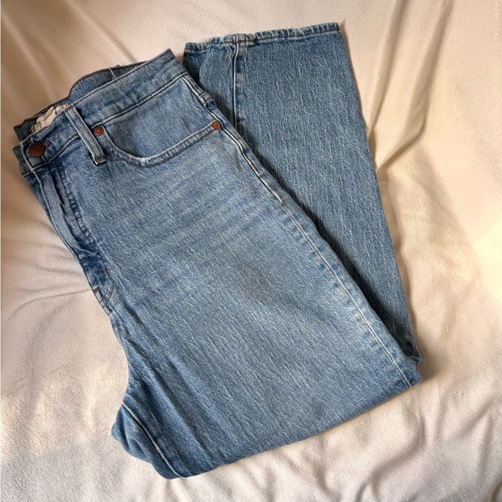 Madewell Sky Blue Straight Leg Jeans
